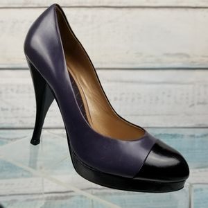 Joan&David Jamila Womens Black Leather Pumps 9